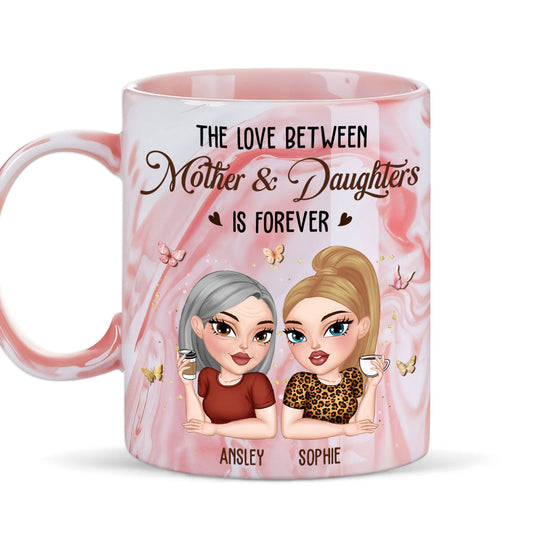 Love Last Forever - Personalized Custom Pink Marble Mug