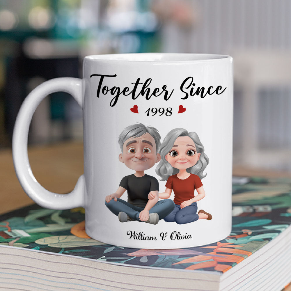 Together Since Husband Wife - Personalized Custom Coffee Mug