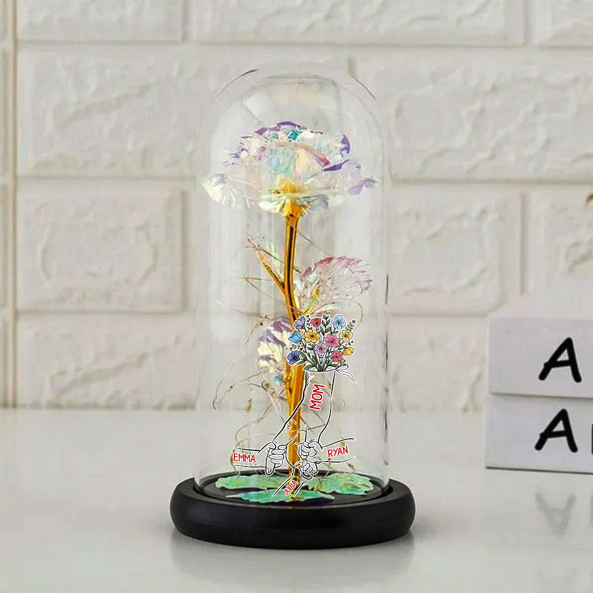 Hold My Hand - Personalized Custom Sparkly Rose