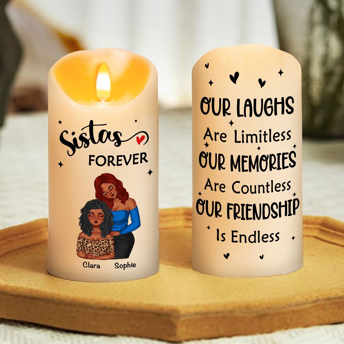 Our Friendship - Personalized Custom LED Candle