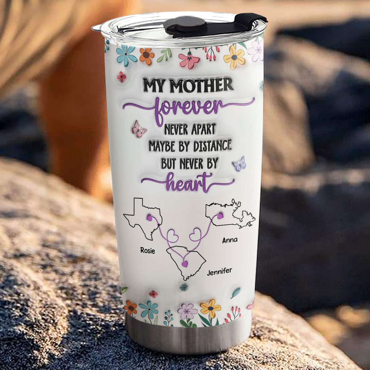 My Mother Forever - Personalized Custom 3D Inflated Effect Tumbler