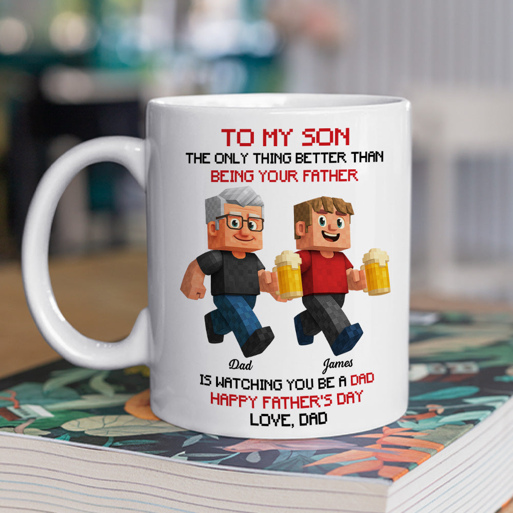Watching You Become A Dad Gamer - Personalized Custom Coffee Mug