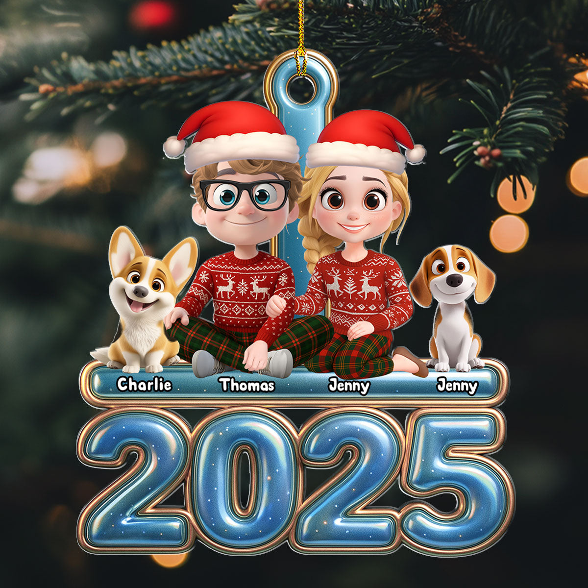 We And Our Dog Blue - Personalized Custom Acrylic Ornament