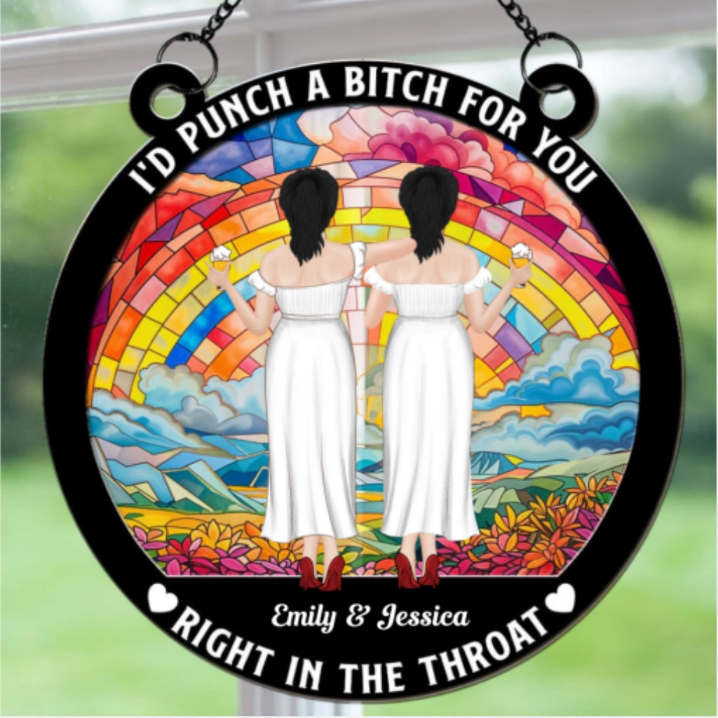 Right In The Throat - Personalized Custom Suncatcher