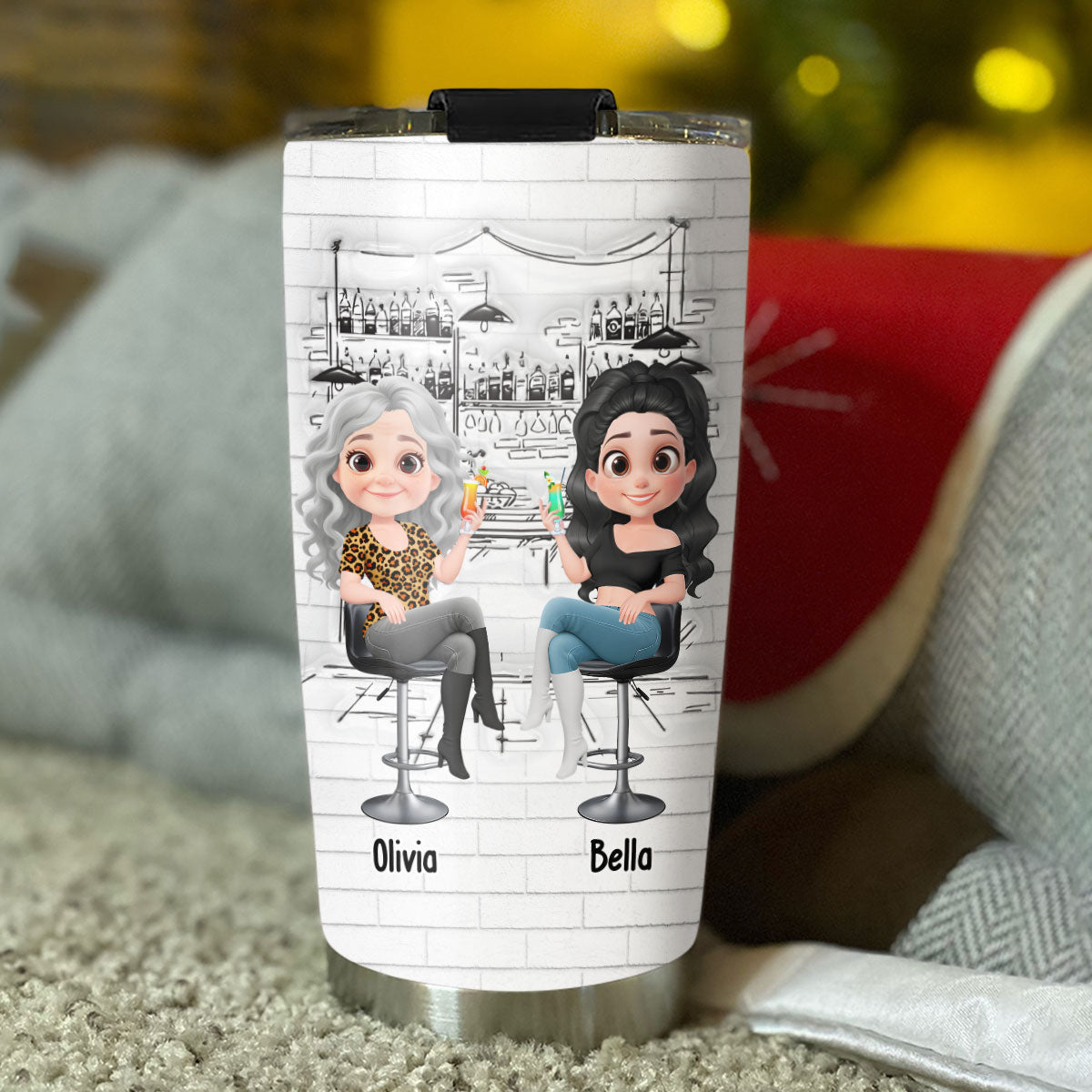 I Love Cute Mom - Personalized Custom 3D Inflated Effect Tumbler