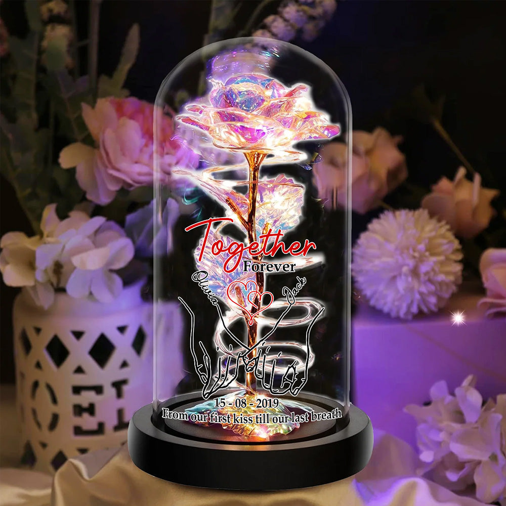 Together Forever - Personalized Custom Sparkly Rose