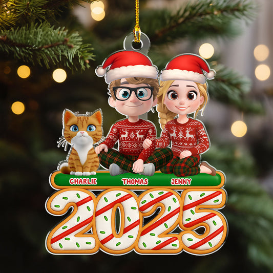 We And Our Cat Tree Cake - Personalized Custom Acrylic Ornament