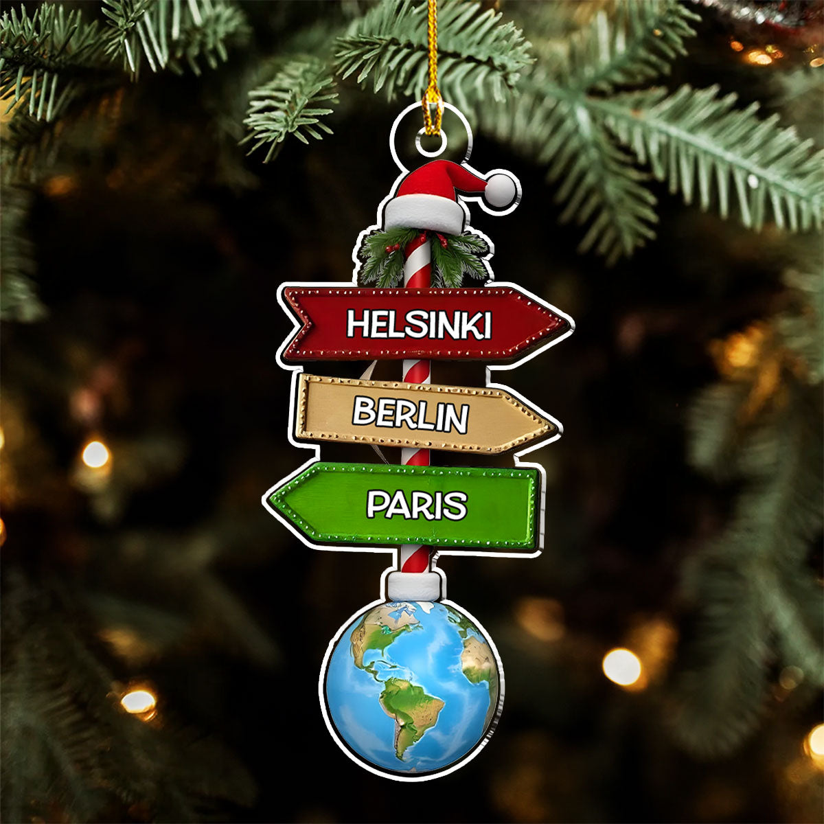 Travel Adventure - Personalized Custom Acrylic Ornament