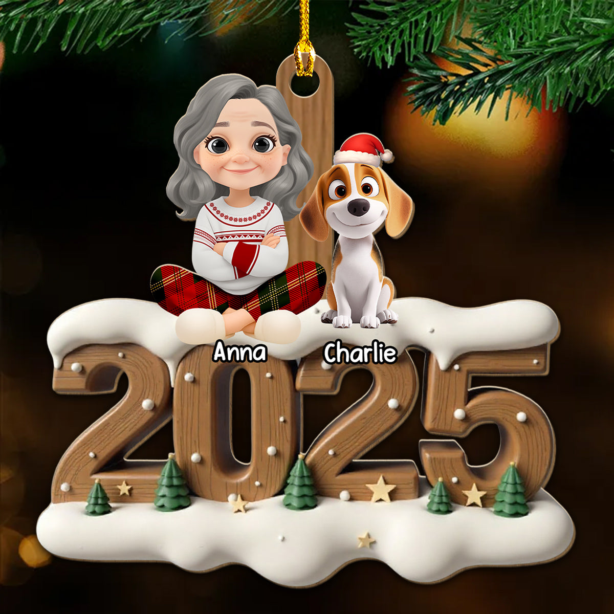 As A Parent Now Onwards - Personalized Custom 3D Effect Wood Ornament