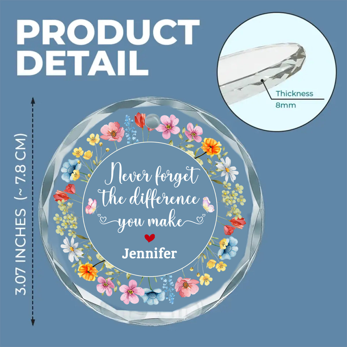 Thank You Coworker - Personalized Custom Glass Ornament