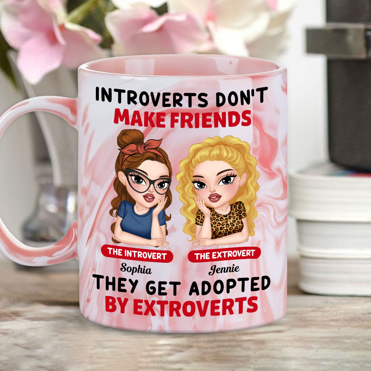 My Crazy One - Personalized Custom Pink Marble Mug