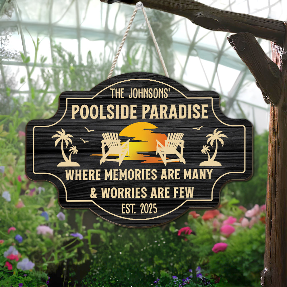 Where Memories Are Many - Personalized Custom Wood Sign