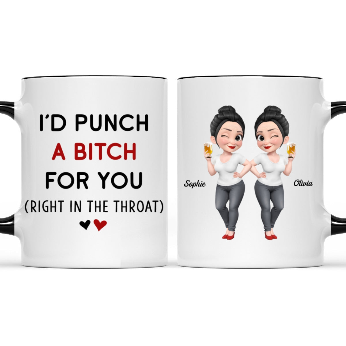 Would Punch For You - Personalized Custom Accent Mug