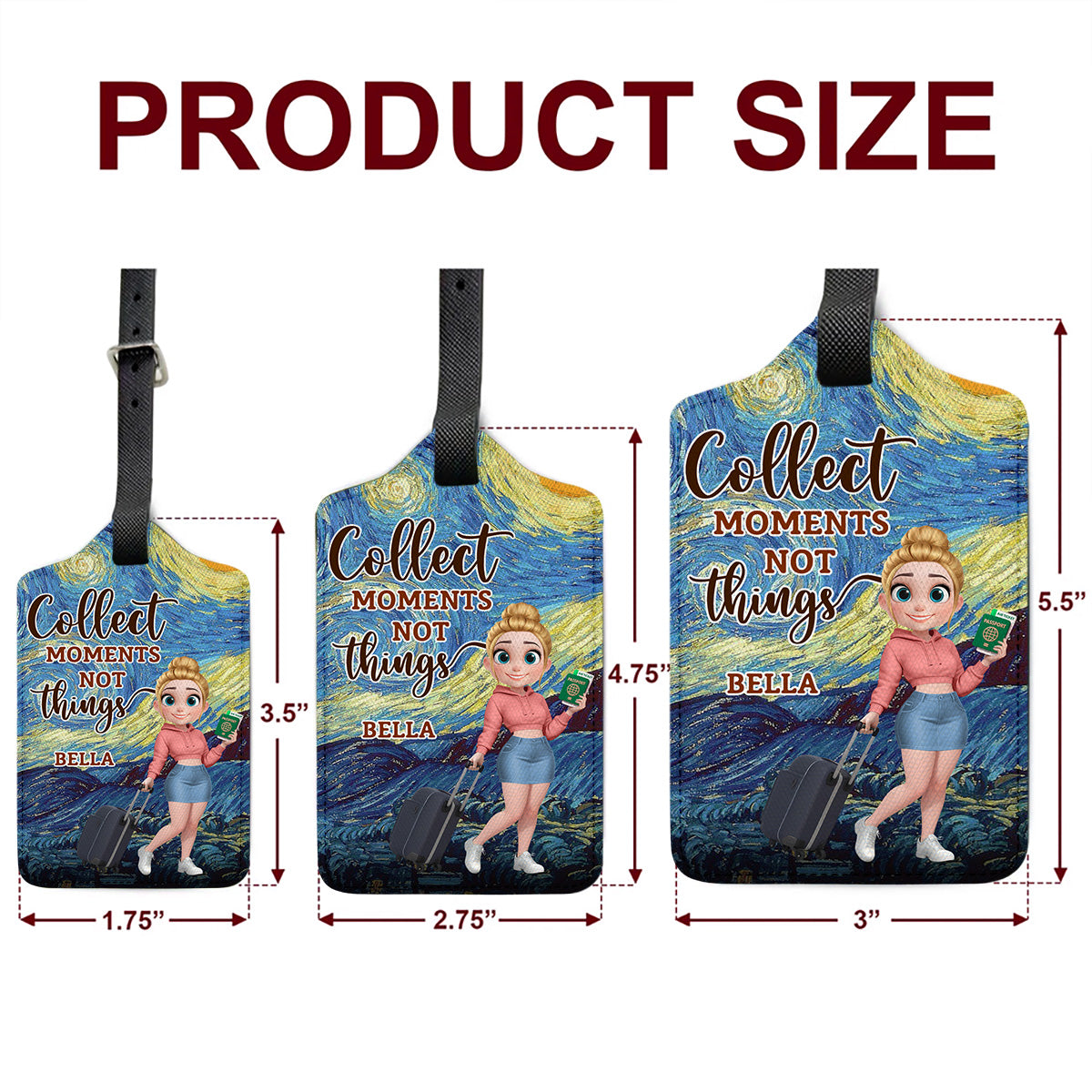 Marble Elegance - Personalized Custom Luggage Tag