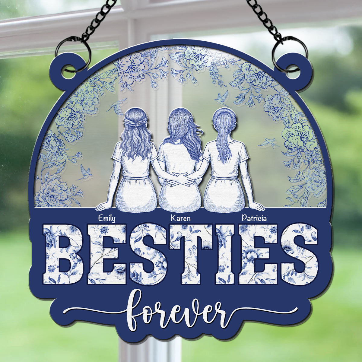 Forever Soul Bestie - Personalized Custom Suncatcher