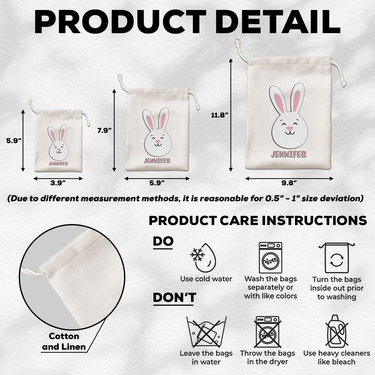 Easter Bunny - Personalized Custom Favor Bag