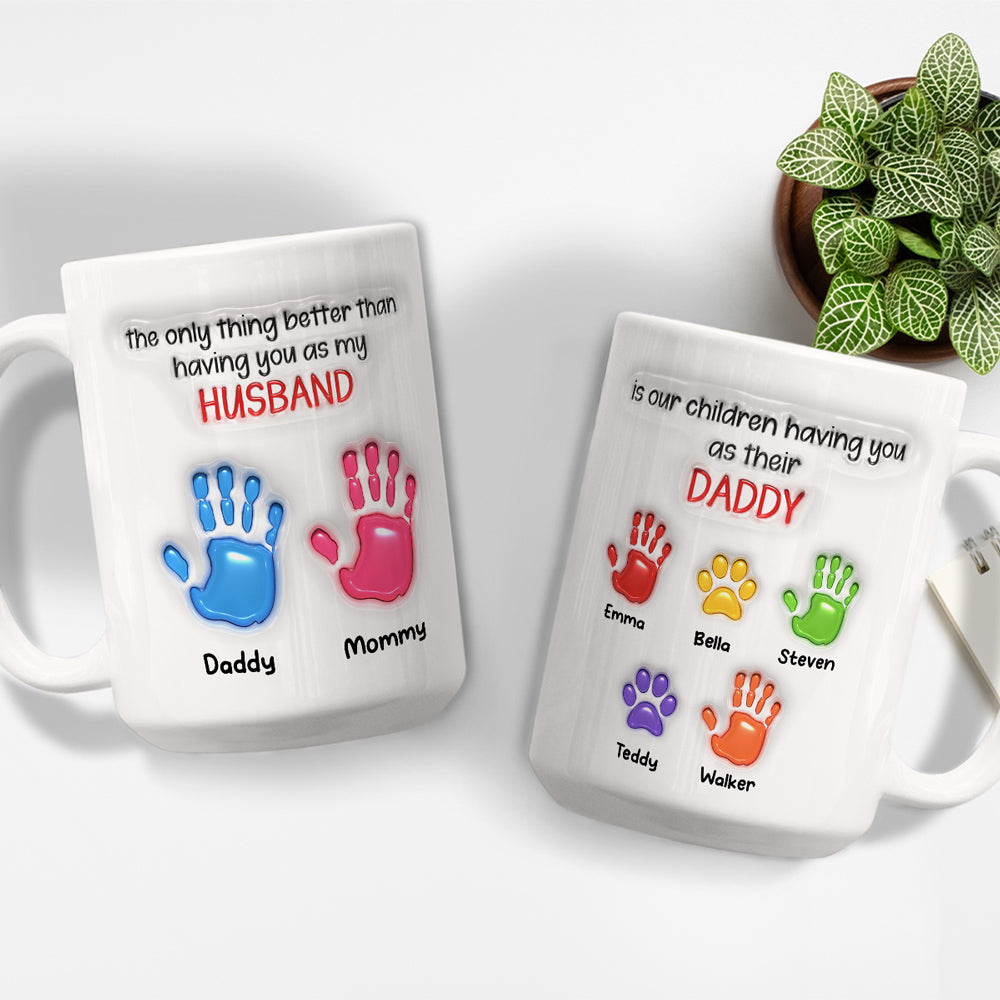 Watching You Be A Dad Husband - Personalized Custom 3D Inflated Effect Mug