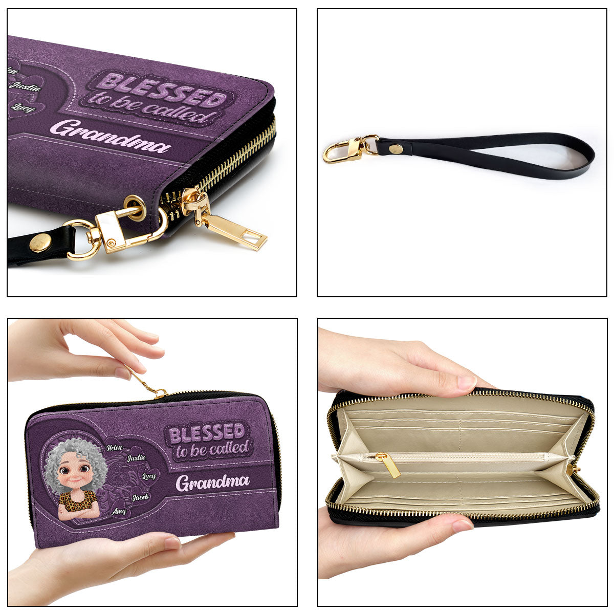 Blessed Mimi -  Personalized Custom Leather Wallet