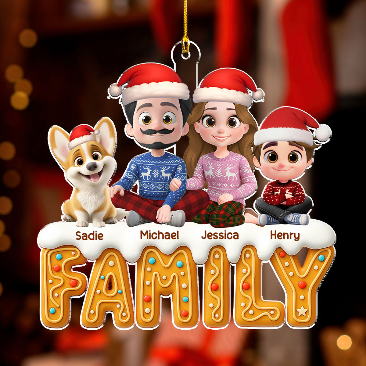 Family Of This Year - Personalized Custom Acrylic Ornament