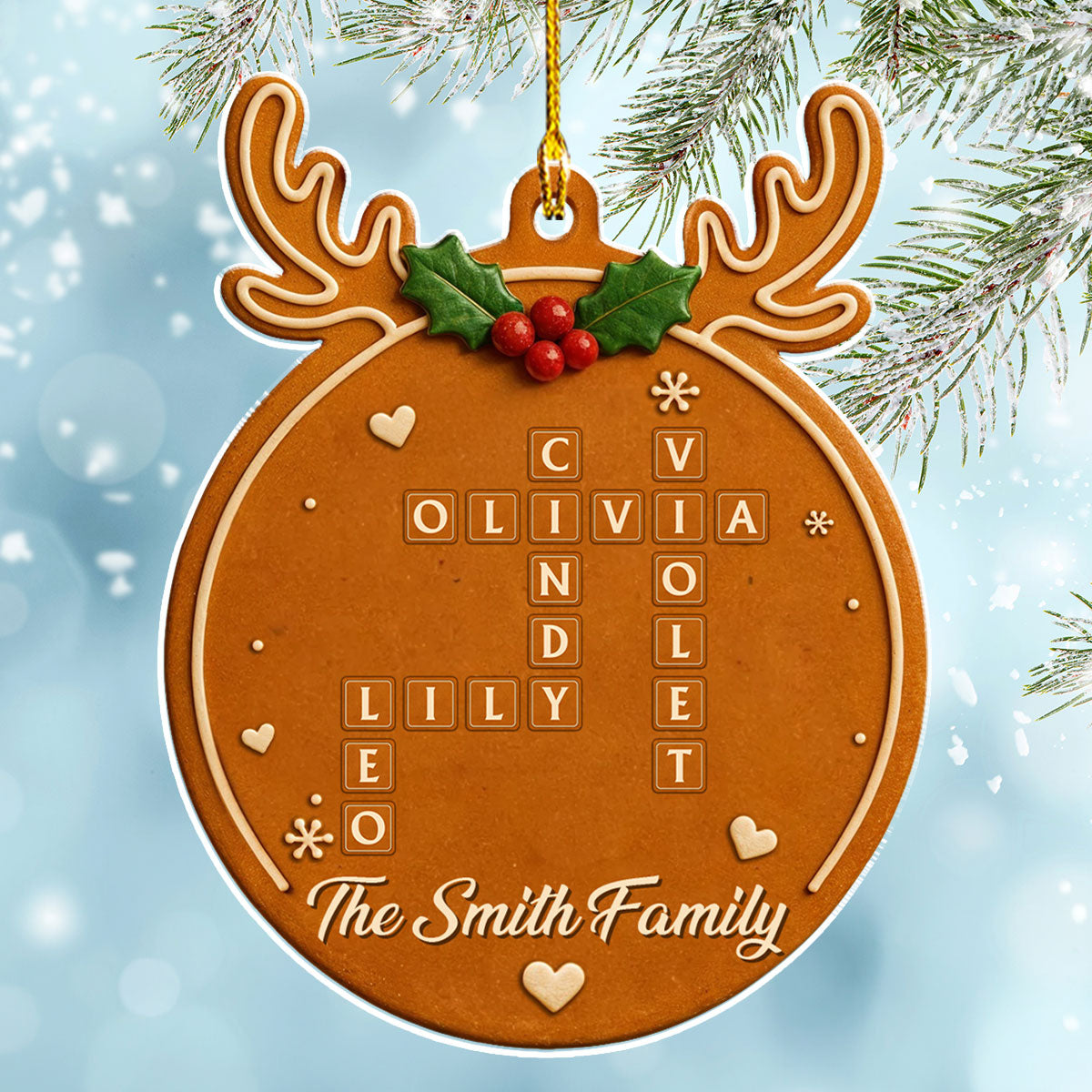 Ginger Bread - Personalized Custom Acrylic Ornament