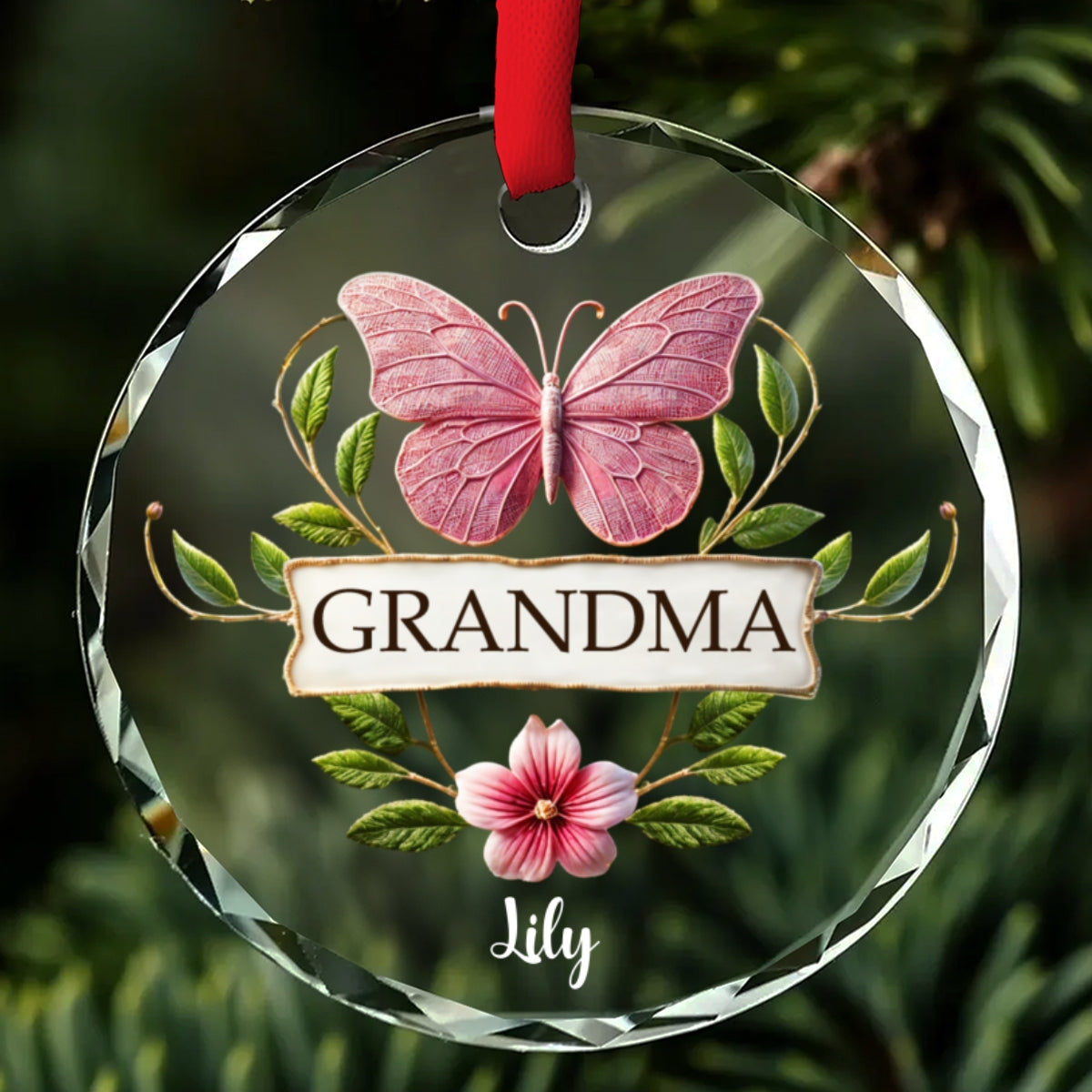 Love Being A Nana - Personalized Custom Glass Ornament