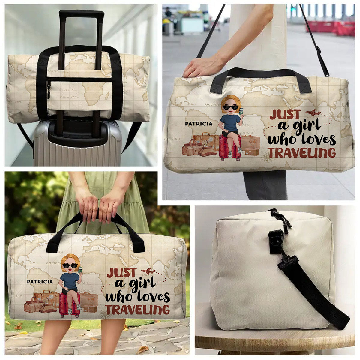 Travel Is My Therapy - Personalized Custom Duffle Bag