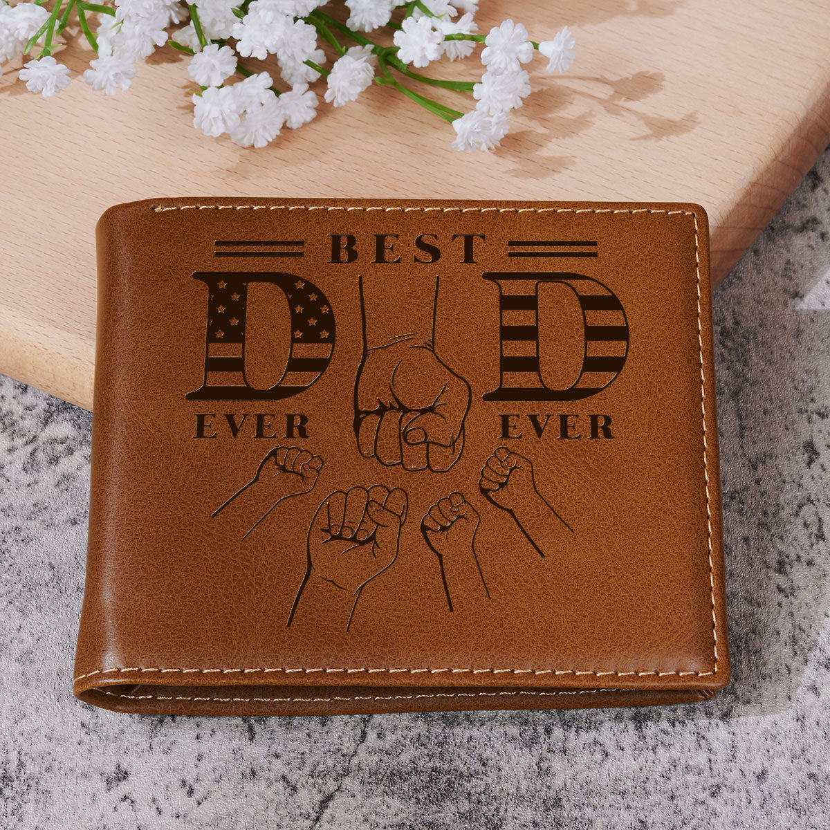 Love You Forever And Always - Personalized Custom Printed Men Leather Wallet