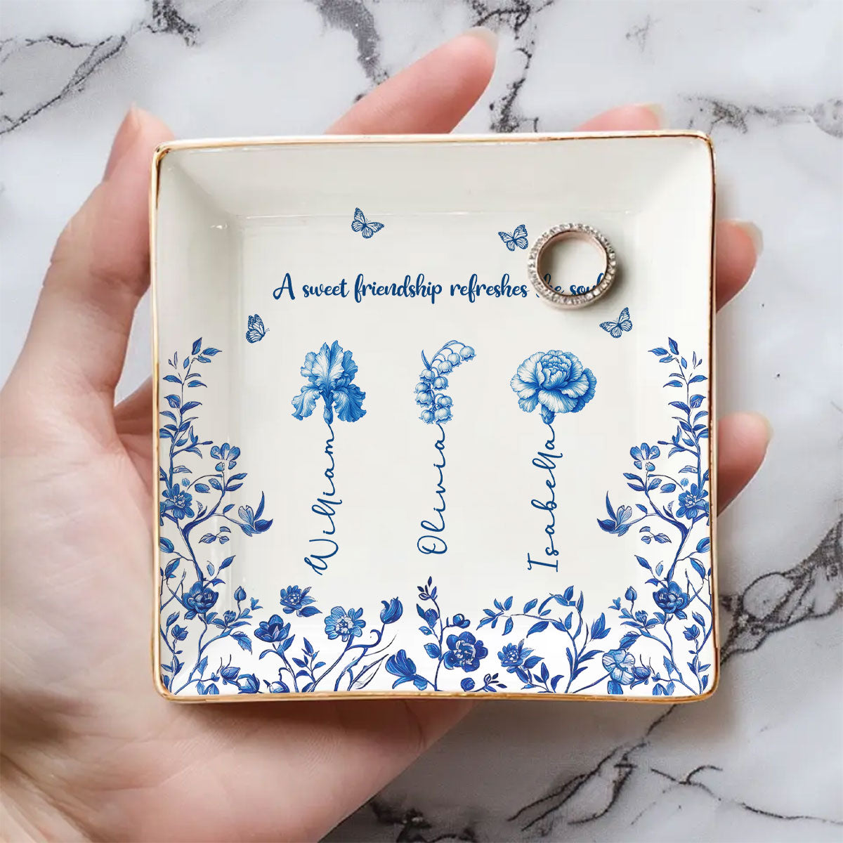 Sweet Friendship - Personalized Custom Jewelry Dish