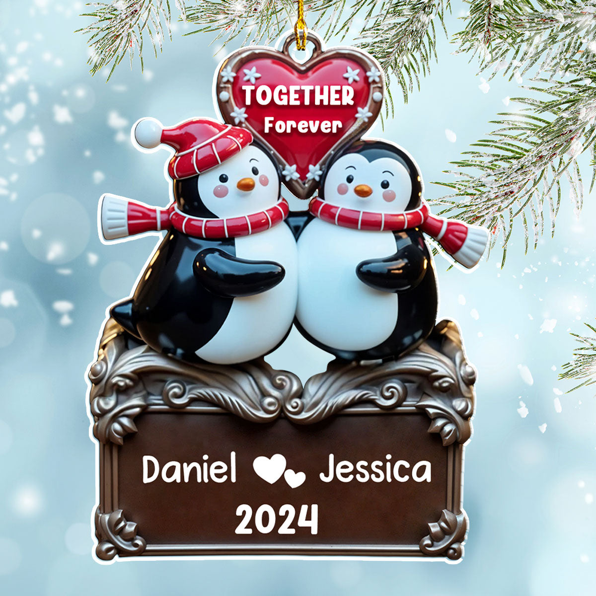 Together Forever Version 2 - Personalized Custom Acrylic Ornament