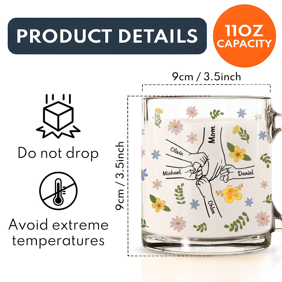 You Hold Our Hearts - Personalized Custom Glass Mug