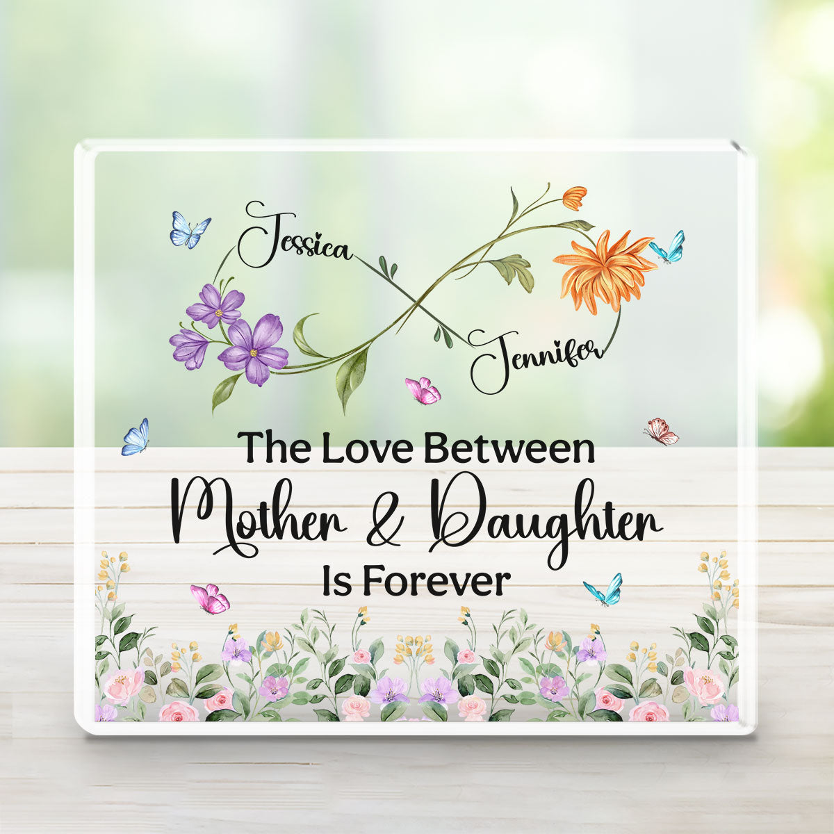 Mom Forever Be My Friend - Personalized Custom Acrylic Plaque