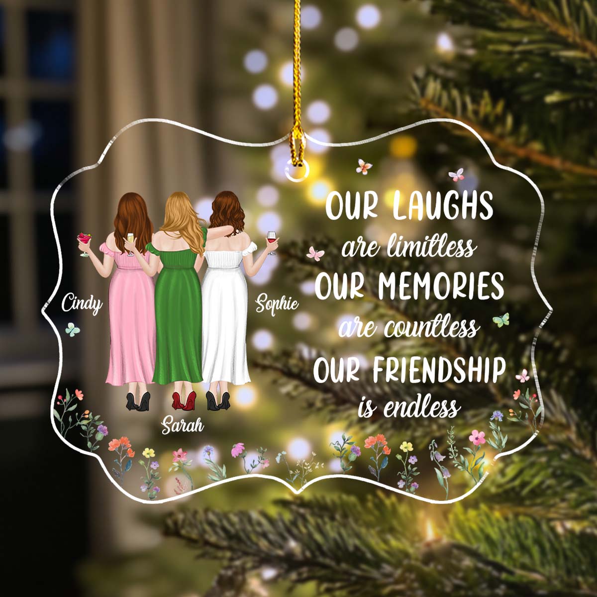 Our Laughs Are Limitless - Personalized Custom Acrylic Ornament