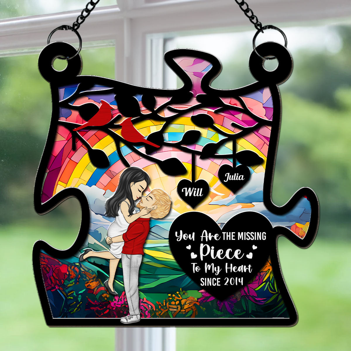 You Are The Missing Piece - Personalized Custom Suncatcher