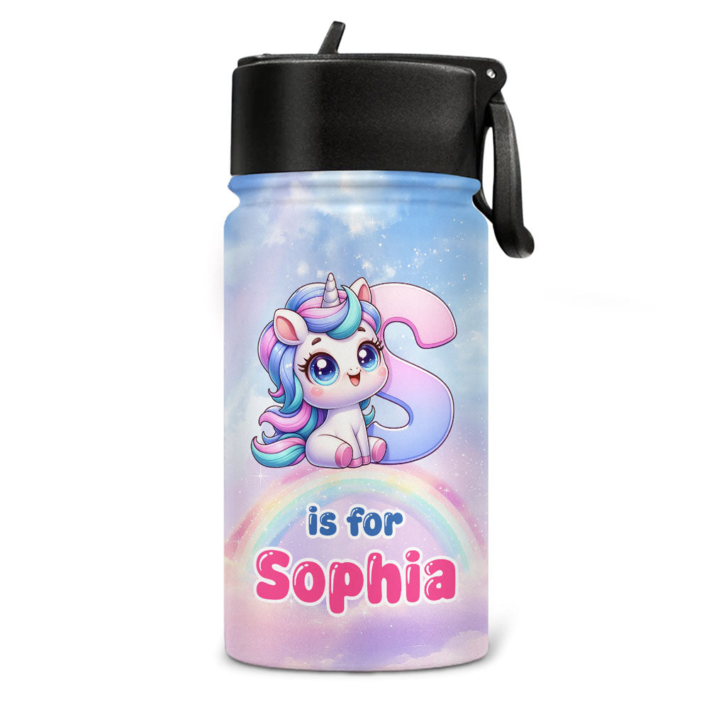 Alphabet Game Cartoon - Personalized Custom Kids Water Bottle