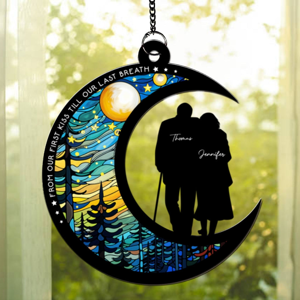 From Our First Kiss Till Our Last Breath - Personalized Custom Suncatcher