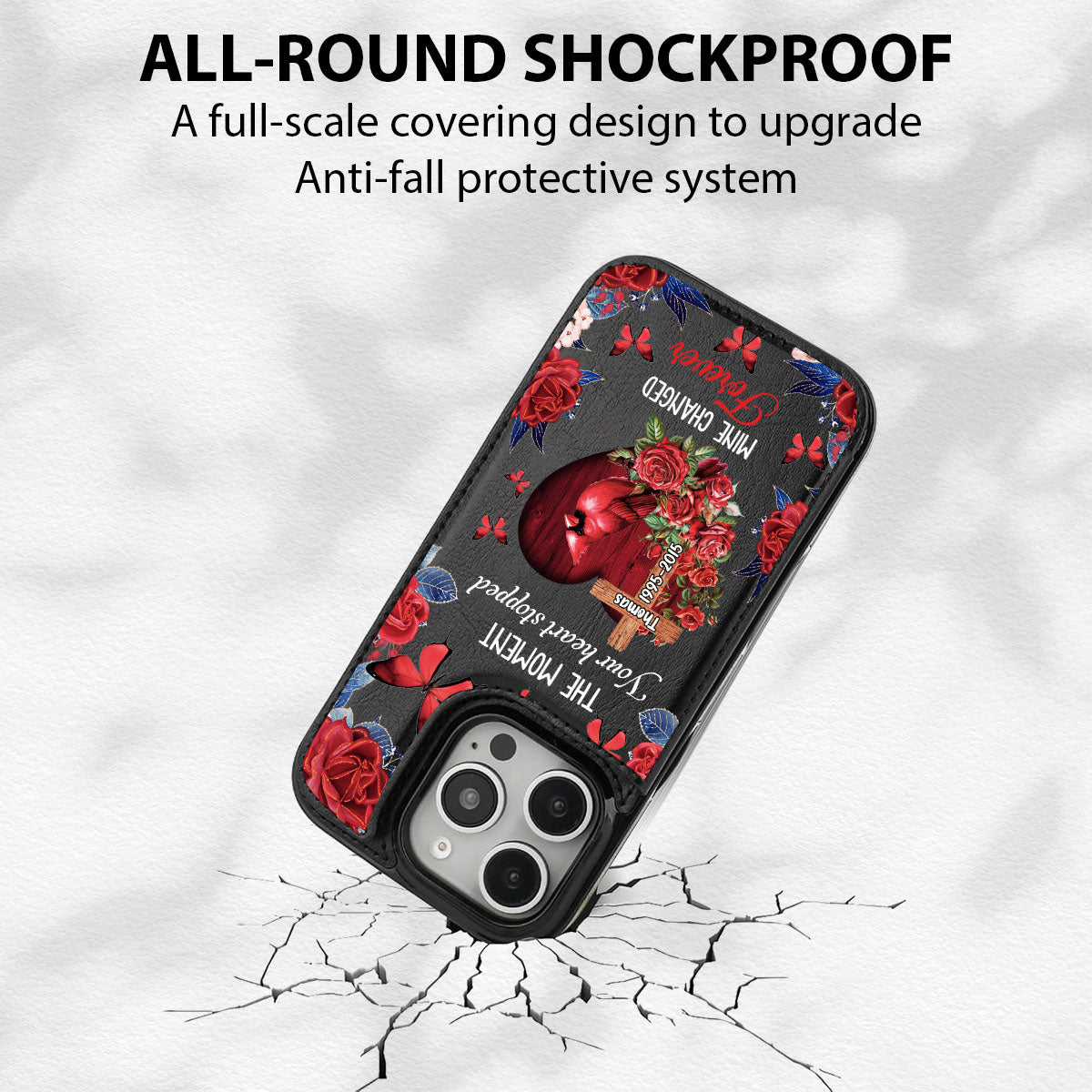 The Moment Your Heart Stopped - Personalized Custom Leather Phone Case