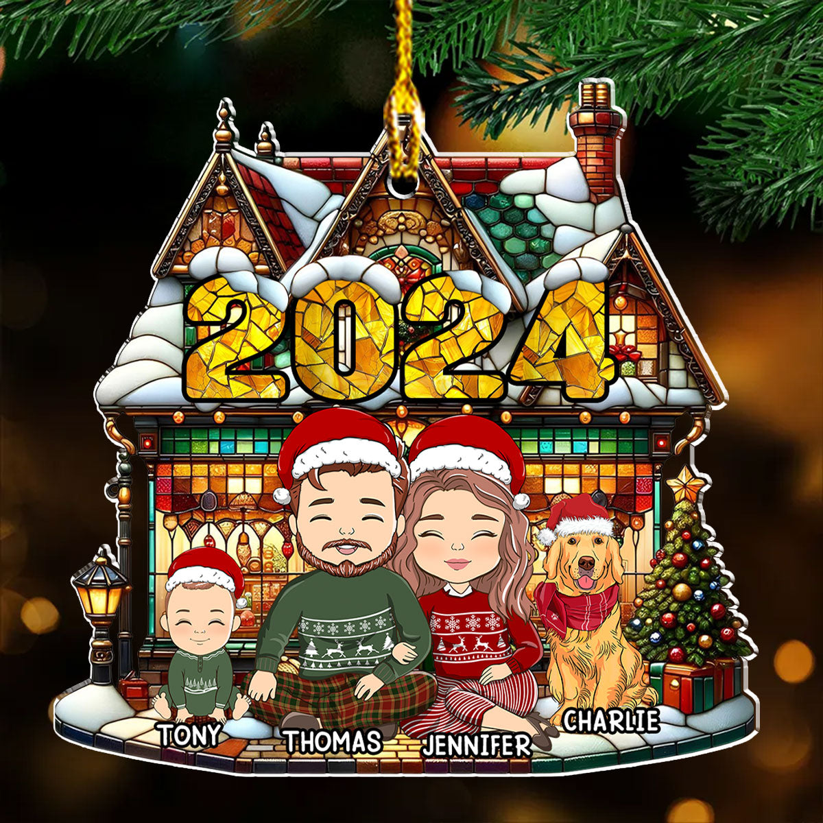 Warm Family - Personalized Custom Acrylic Ornament