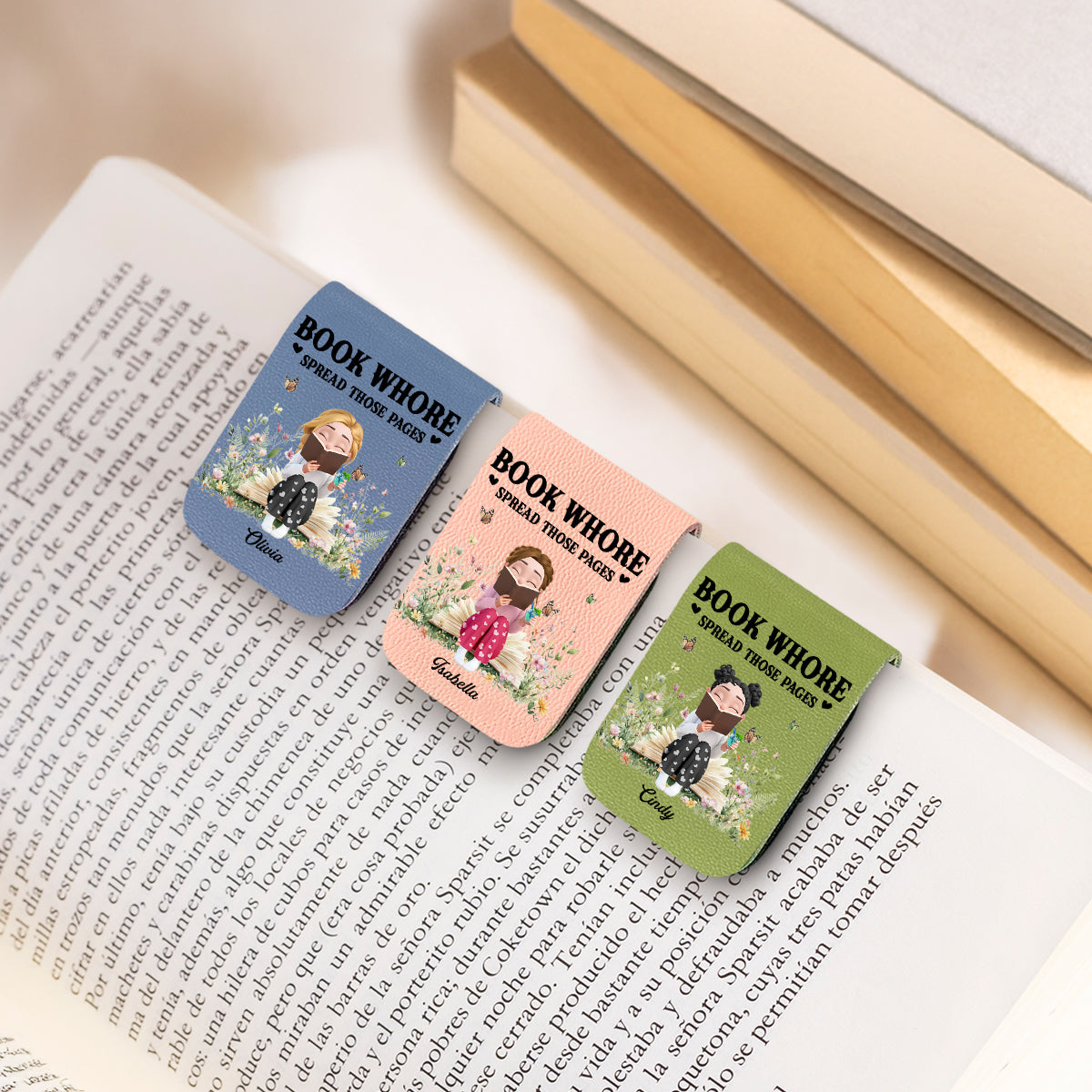 Pages Beg To Be Spread - Personalized Custom Leather Bookmark