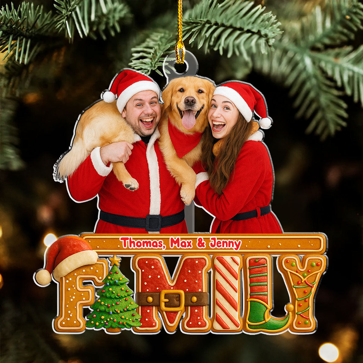 Our Christmas Cake Crew Photo - Personalized Custom Acrylic Ornament