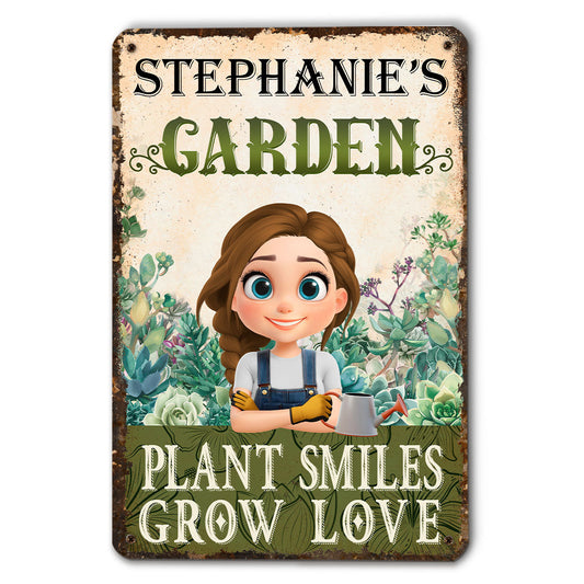 Grow Love - Personalized Custom Metal Sign