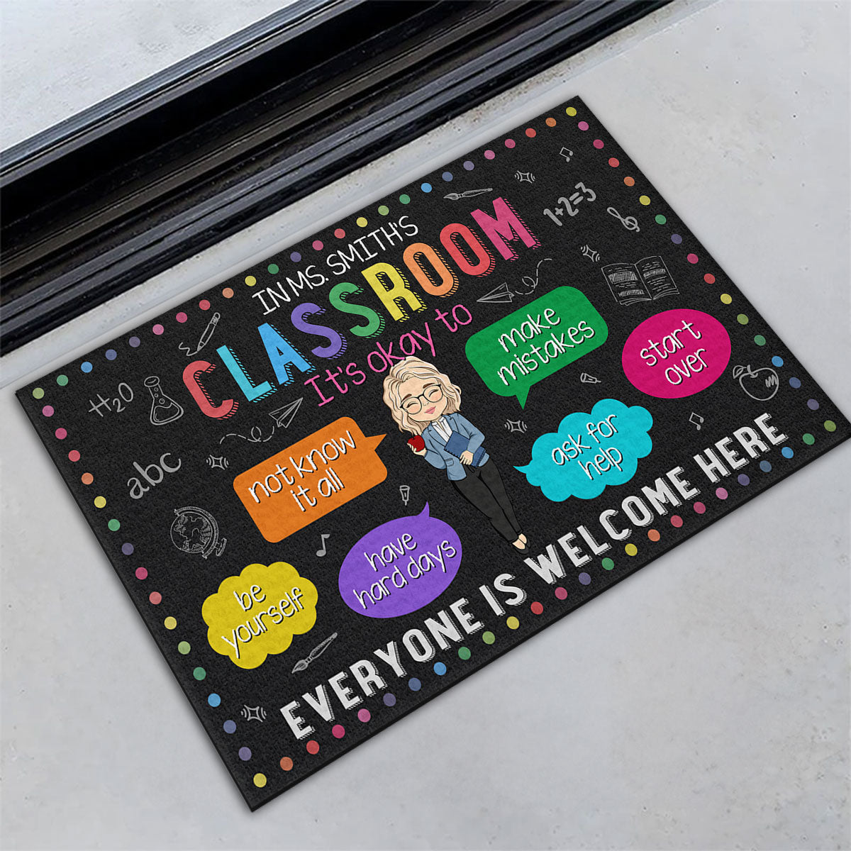 In My Classroom Everything Is Okay - Personalized Custom Doormat