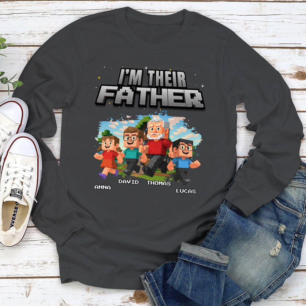 Dad Power Pixel - Personalized Custom Shirt