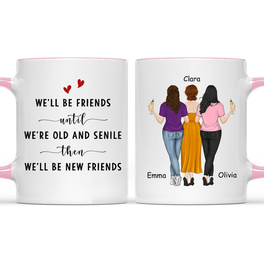 Be My Best Friends - Personalized Custom Accent Mug