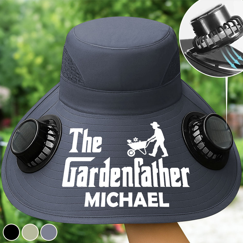 The Gardenfather - Personalized Custom Solar Fan Hat