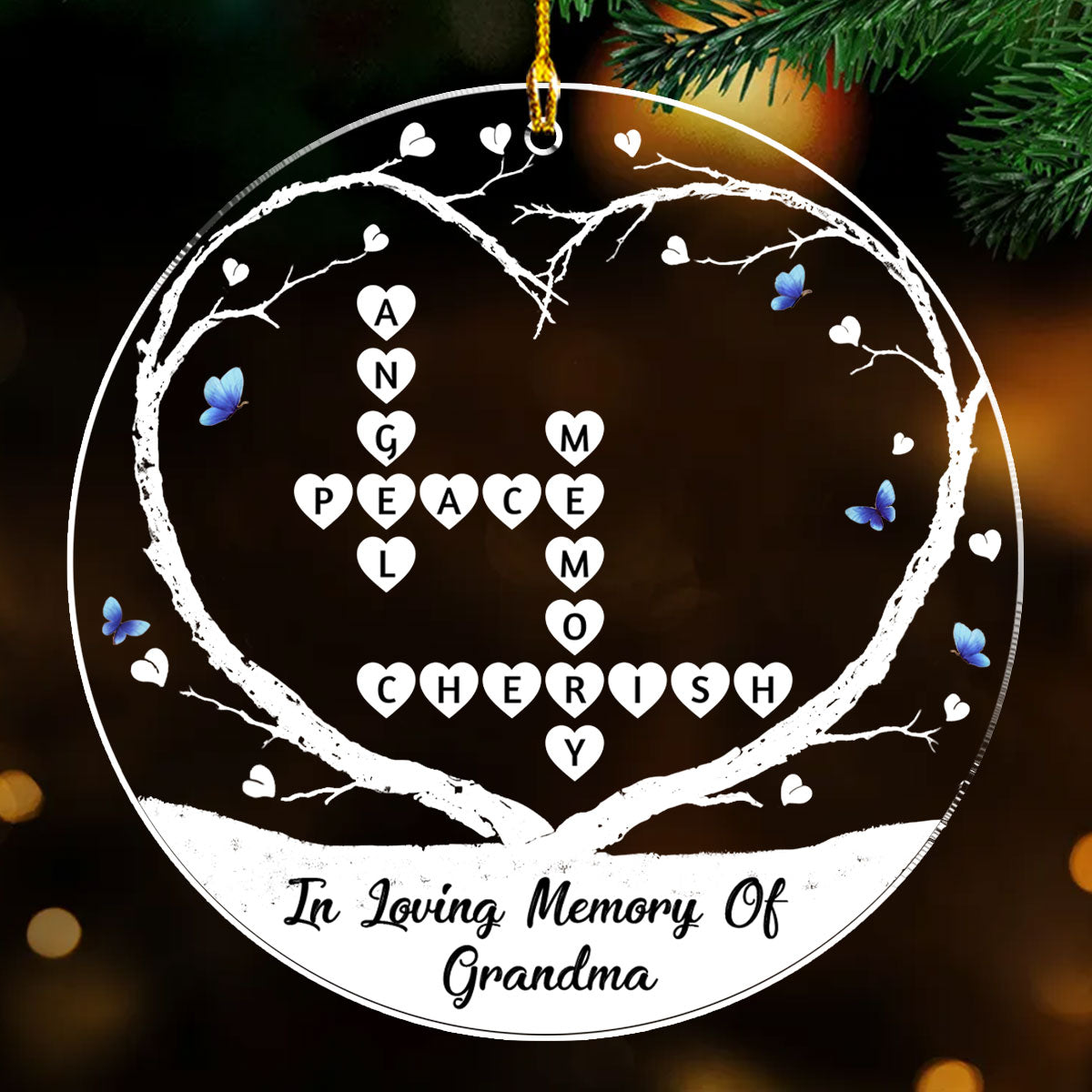 I Love You All Dearly Crossword - Personalized Custom Acrylic Ornament