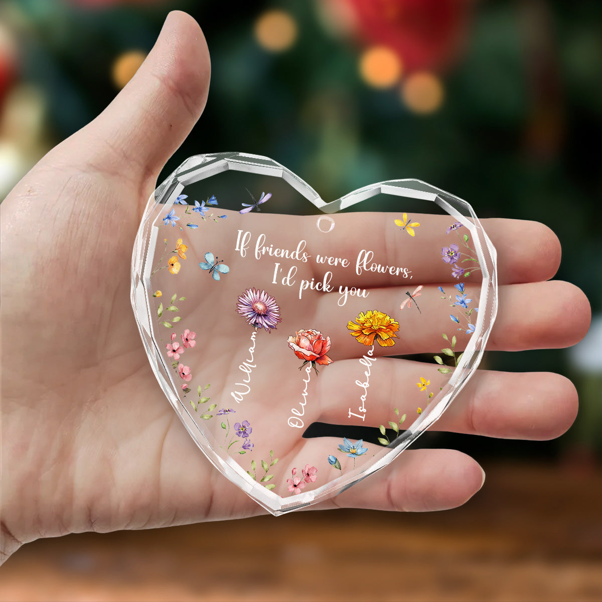 Friendship Is The Greatest Gift - Personalized Custom Glass Ornament