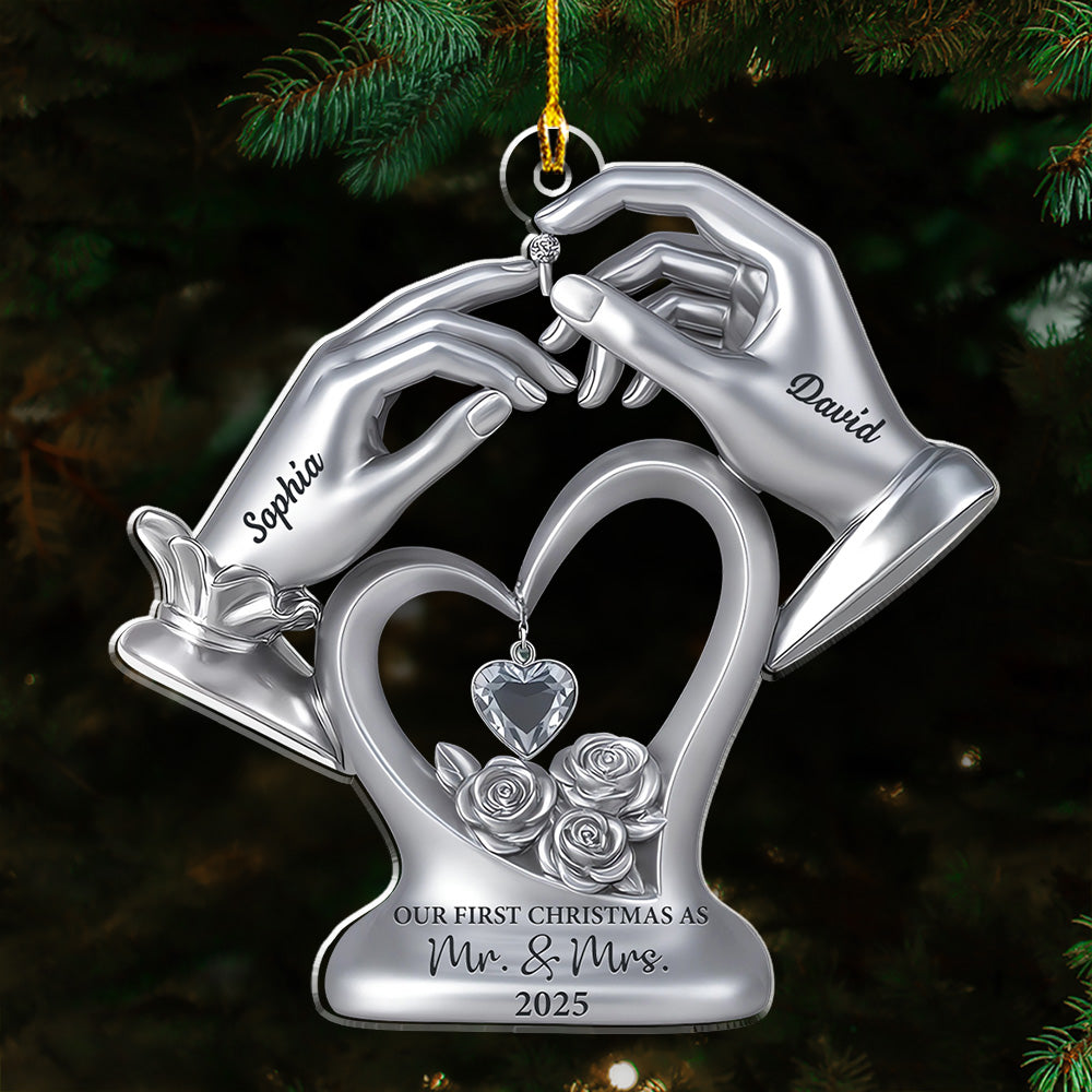 She Said Yes - Personalized Custom 3D Effect Acrylic Ornament