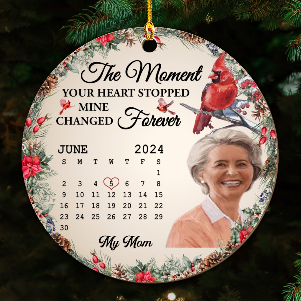 The Moment Your Heart Stopped - Personalized Custom Wood Ornament