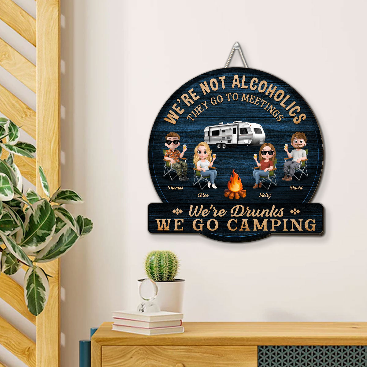 Camping Squad For Life - Personalized Custom Wood Sign
