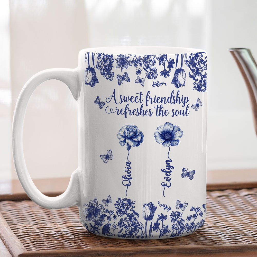 A Sweet Friendship Toile - Personalized Custom Coffee Mug